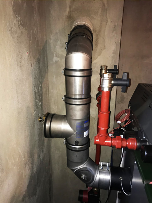 Abgasanlage Pelletheizung