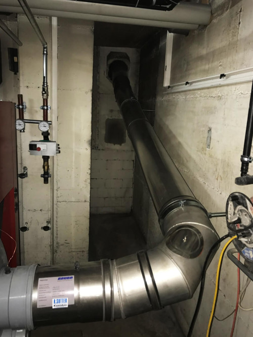 Abgasanlage Öl-Brennwertkessel