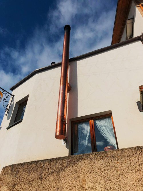 Fassadenkamin für Pizzaofen