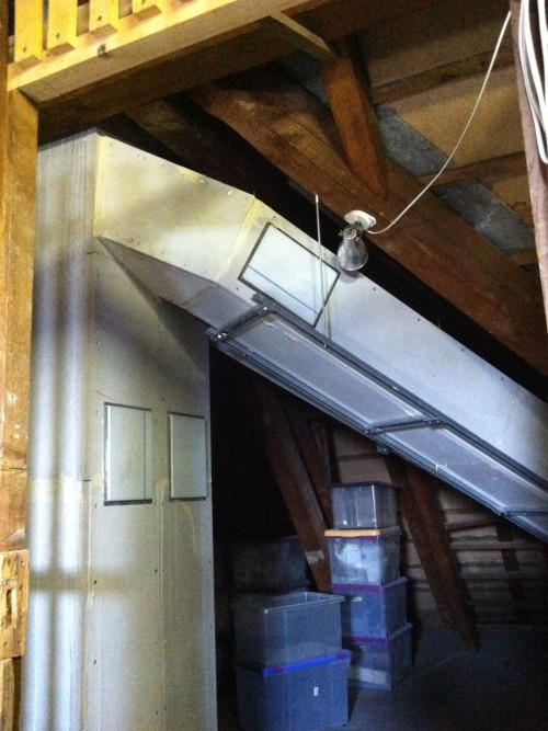 Kaminschacht Sepzialanpassung mit Brandschutzplatten im Estrich